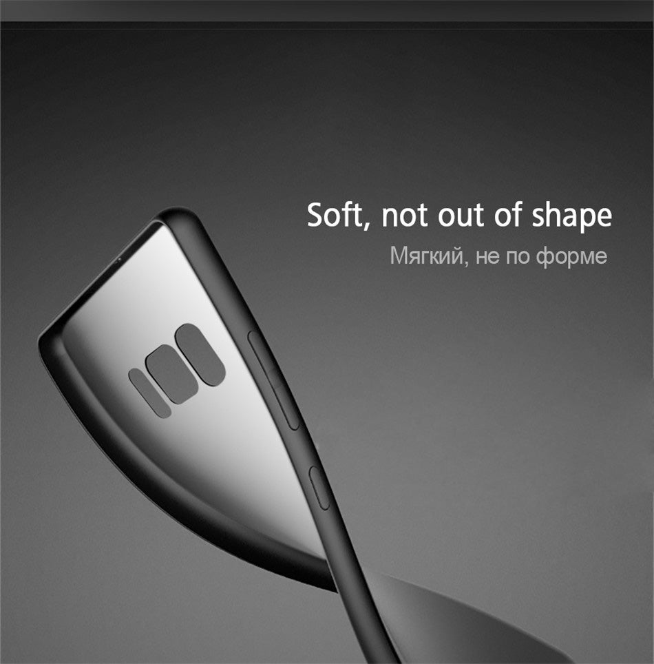 Samsung Galaxy S8 Plus Soft Silicone 0.3mm Slim Matte TPU Shockproof Slim Back Cover Case For Samsung Galaxy S8 Plus (Black)