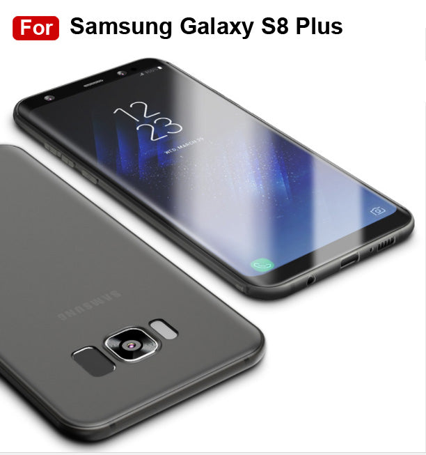 Samsung Galaxy S8 Plus Soft Silicone 0.3mm Slim Matte TPU Shockproof Slim Back Cover Case For Samsung Galaxy S8 Plus (Black)