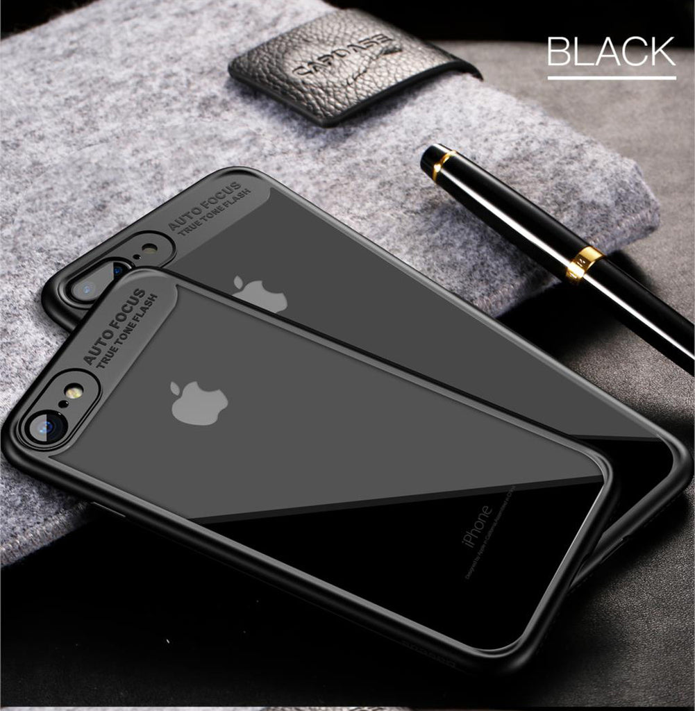 MOBISTYLE- Original Mingdum Series Ultra Thin Clear Shell 360 degree Protection Case Cover For iphone 7plus (5.5) (BLACK)