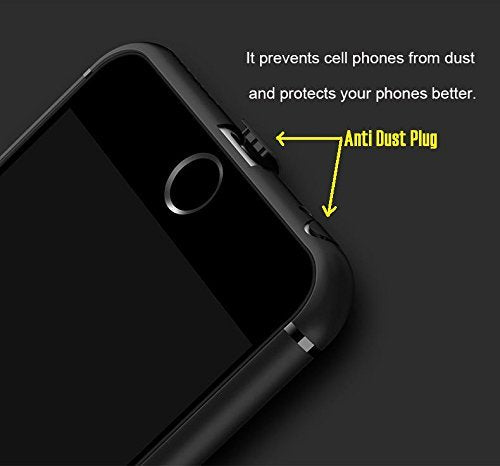 Samsung j7 prime - 360 Degree Soft Silicone With Anti Dust Plugs Shockproof Slim Back Cover For Samsung J7 Prime (BLACK WITH SHINING LINE)