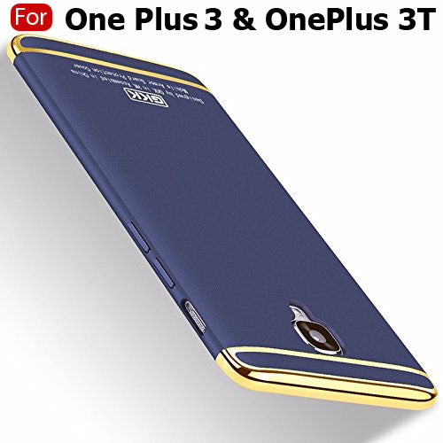 one plus 3 - 3-in-1 Original GKK SHOCKPROOF Dual Layer Thin Back Cover Case For one plus 3 (BLUE)