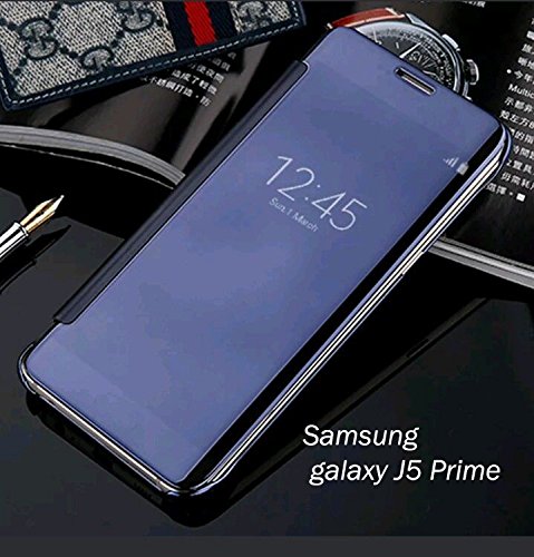 Samsung J5 prime - New Luxury Smart Semi Clear View Mirror Flip Cover For Samsung galaxy J5 Prime