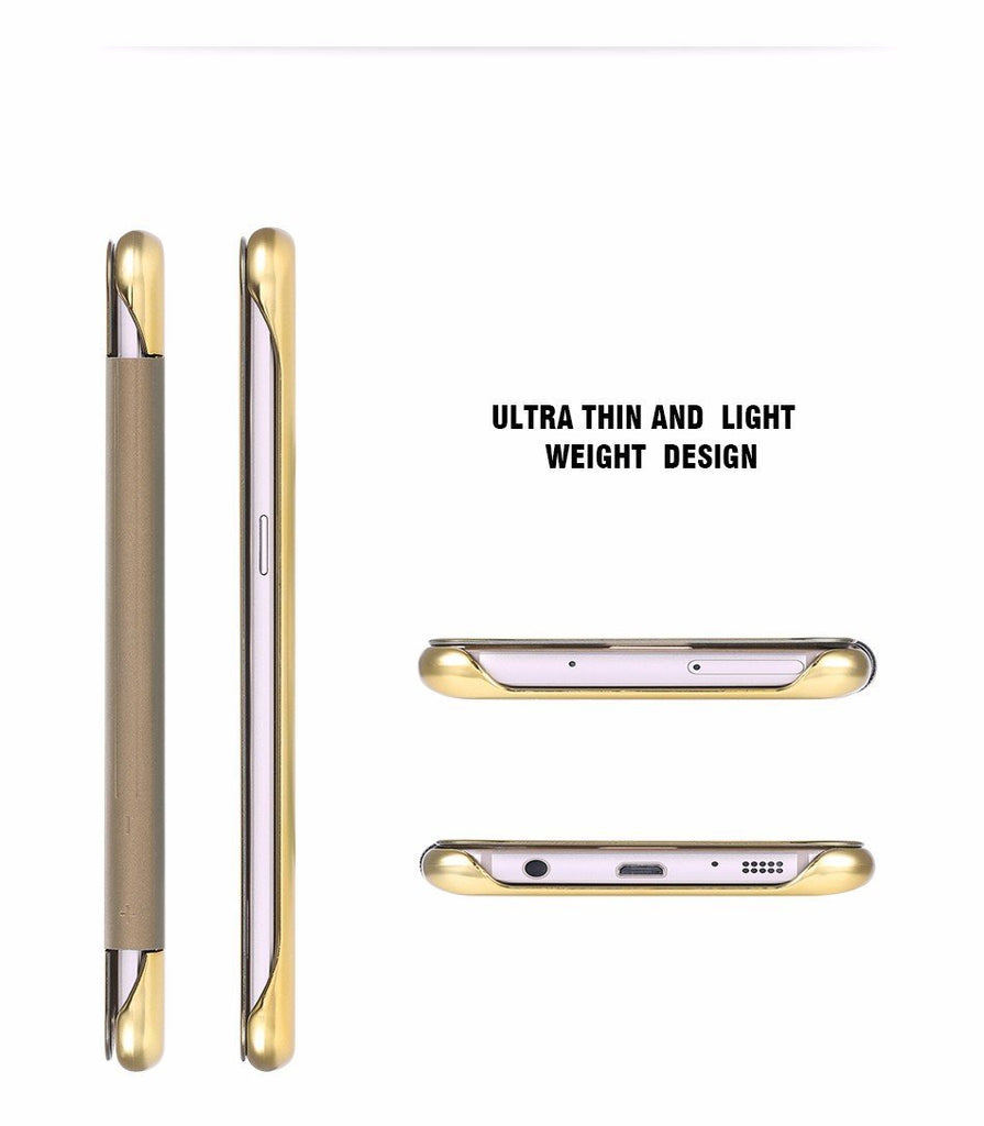 SAMSUNG GALAXY A5 2017 - New Luxury Smart Semi Clear View Mirror Flip Cover For SAMSUNG GALAXY A5 2017