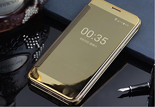 Samsung J5 prime - New Luxury Smart Semi Clear View Mirror Flip Cover For Samsung galaxy J5 Prime