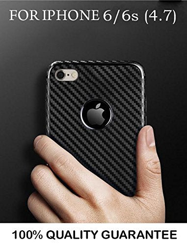 For iphone 6/6s Carbon Fiber TPU Back Case Cover For Apple iPhone 6 / iPhone 6S (4.7)