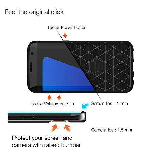 Samsung S7 Edge prime Rugged Brushed Armor Shock Proof Back Cover Case For Samsung S7 Edge