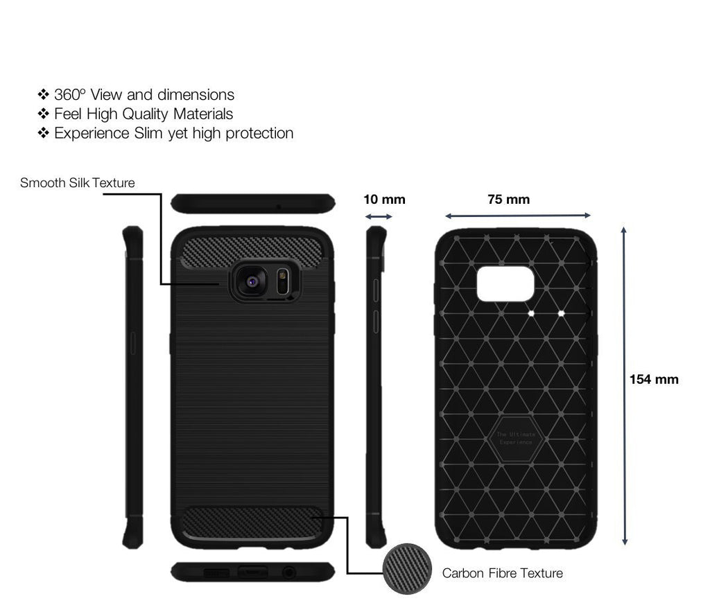 Samsung S7 Edge prime Rugged Brushed Armor Shock Proof Back Cover Case For Samsung S7 Edge