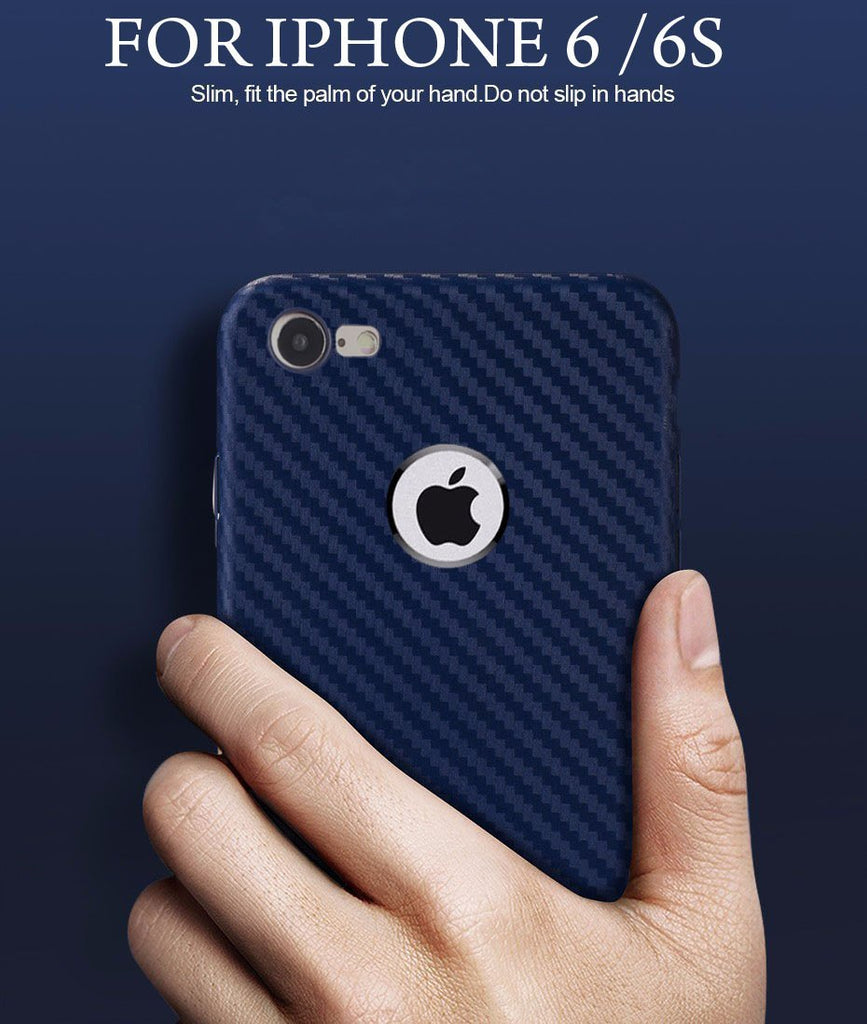 For iphone 6/6s Carbon Fiber TPU Back Case Cover For Apple iPhone 6 / iPhone 6S (4.7)