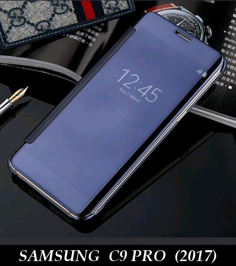 Samsung c9 pro - New Luxury Smart Semi Clear View Mirror Flip Cover Case For Samsung C9 pro