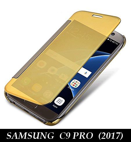 Samsung c9 pro - New Luxury Smart Semi Clear View Mirror Flip Cover Case For Samsung C9 pro