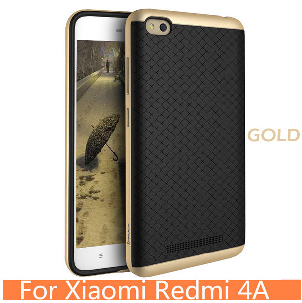 FOR REDMI 4A - PC Bumper & TPU Silicone Back Dual Layer Hybird Shockproof Back Cover Case For Xiaomi Redmi 4a