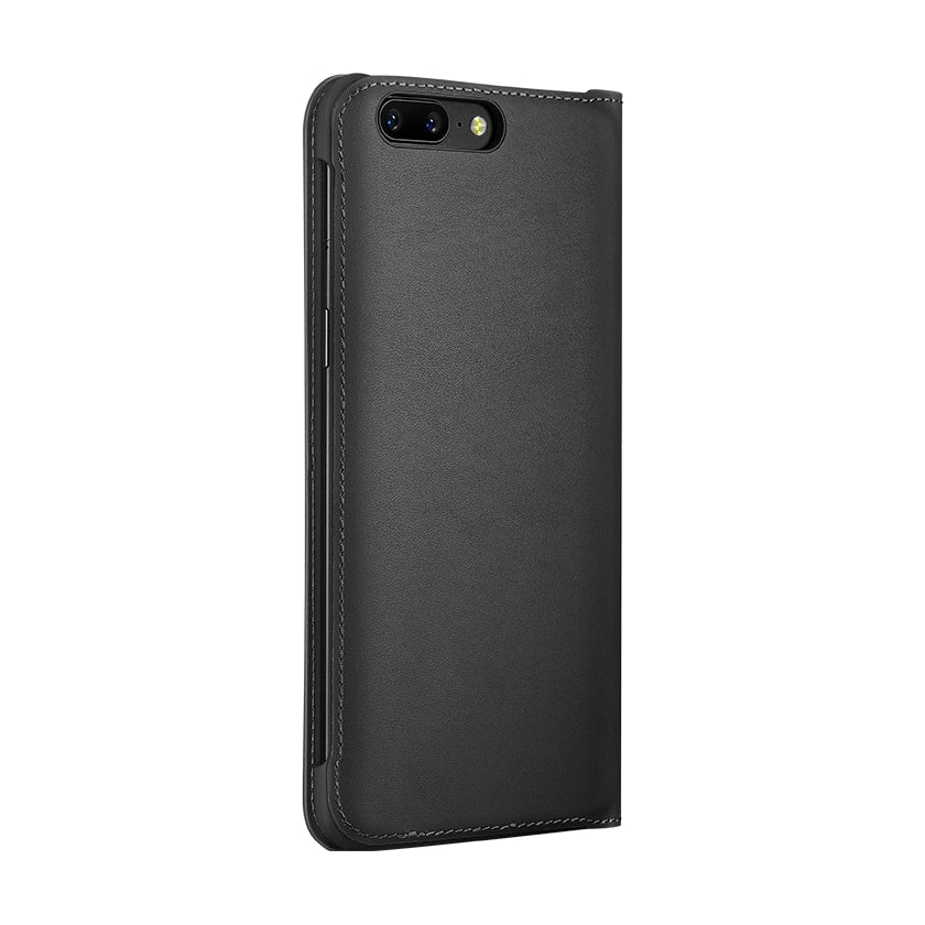 For One Plus 5 Flip Cover Pu Leather Flip Case Smart Leather Cover With Sleep Wake Up Card Slot For One Plus 5 (1+5)