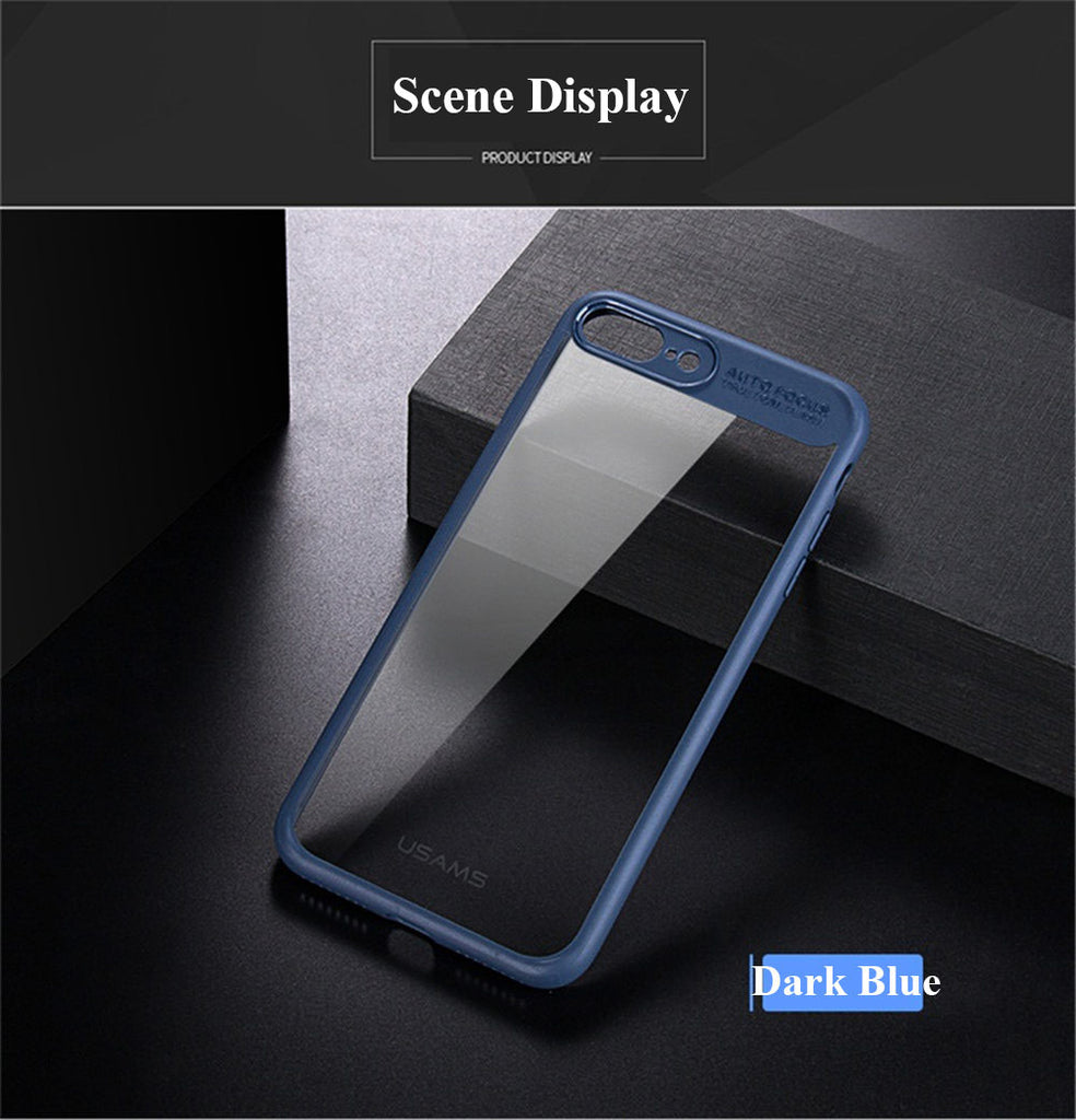 MOBISTYLE- Original Mingdum Series Ultra Thin Clear Shell 360 degree Protection Case Cover For iphone 7plus (5.5) (BLACK)