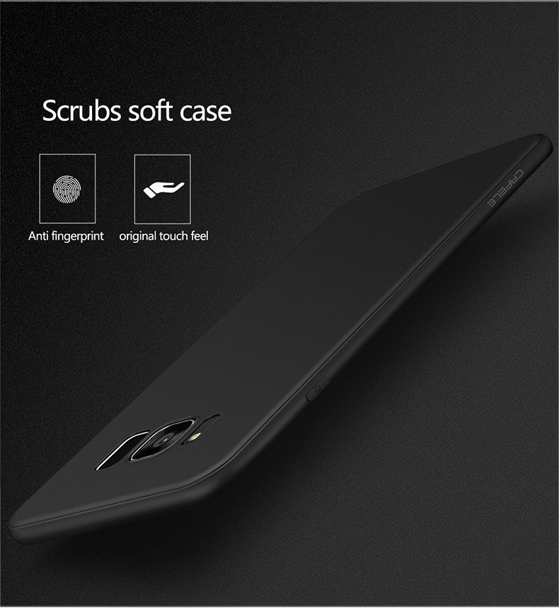 Samsung Galaxy S8 Soft Silicone 0.3mm Slim Matte TPU Shockproof Slim Back Cover Case For Samsung s8 (Black)