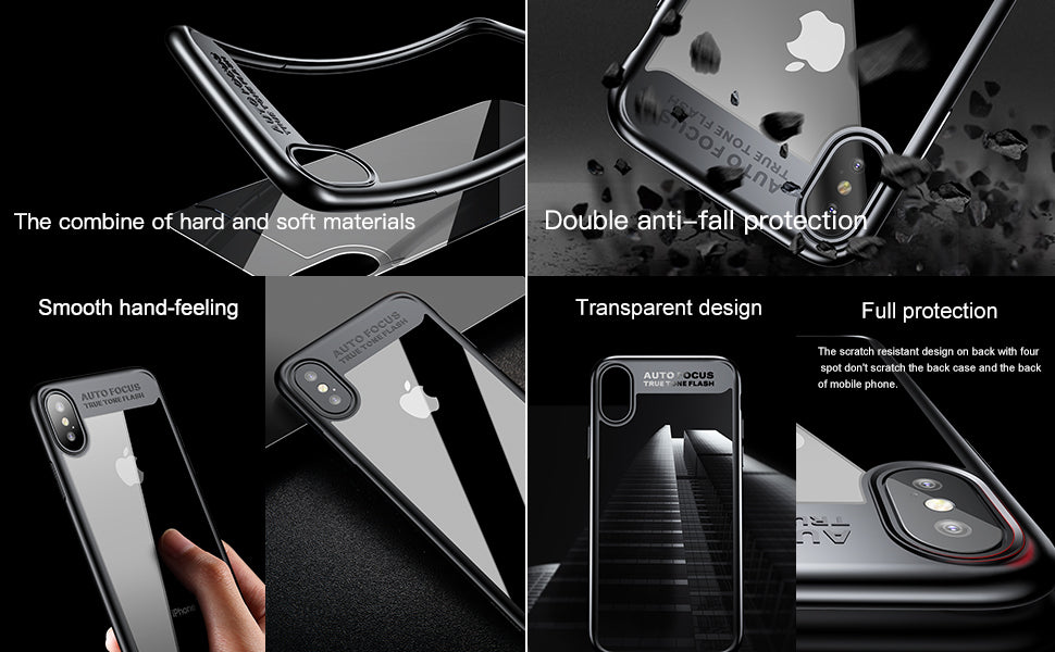 For iphone X (ten) - Ultra Thin Clear Shell 360 degree all side protection Case Cover For iphone X (ten)