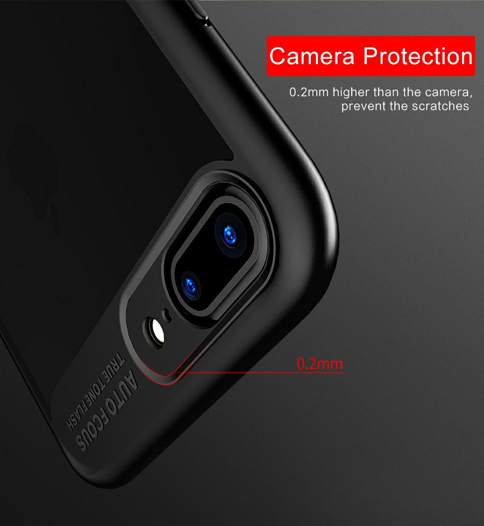 MOBISTYLE- Original Mingdum Series Ultra Thin Clear Shell 360 degree Protection Case Cover For iphone 7plus (5.5) (BLACK)