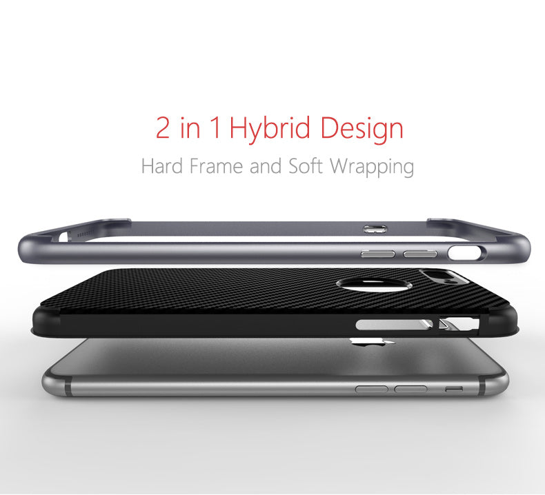 For iphone 7 (4.7) Coated Black Carbon Fibre Pattern Non-slip Back Case Cover for iPhone 7 (4.7 inch)