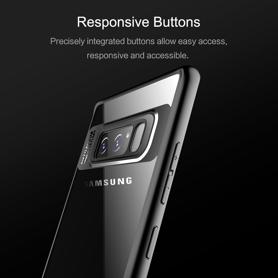 Samsung Galaxy Note 8 Cover Original Mingdum Series Ultra Thin Clear Shell Transparent PC & TPU Silicone 360 degree all side protection Case Cover For Samsung Galaxy Note 8