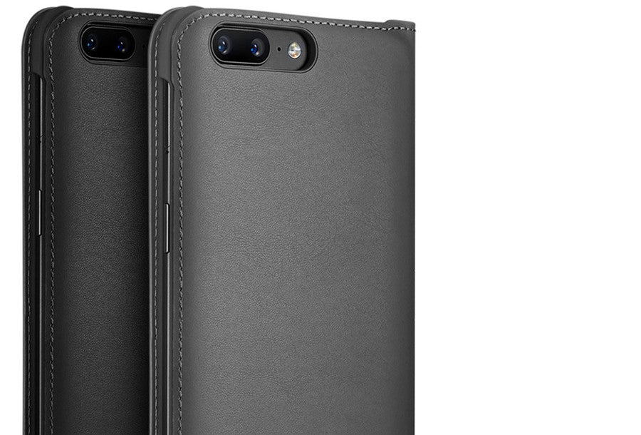 For One Plus 5 Flip Cover Pu Leather Flip Case Smart Leather Cover With Sleep Wake Up Card Slot For One Plus 5 (1+5)
