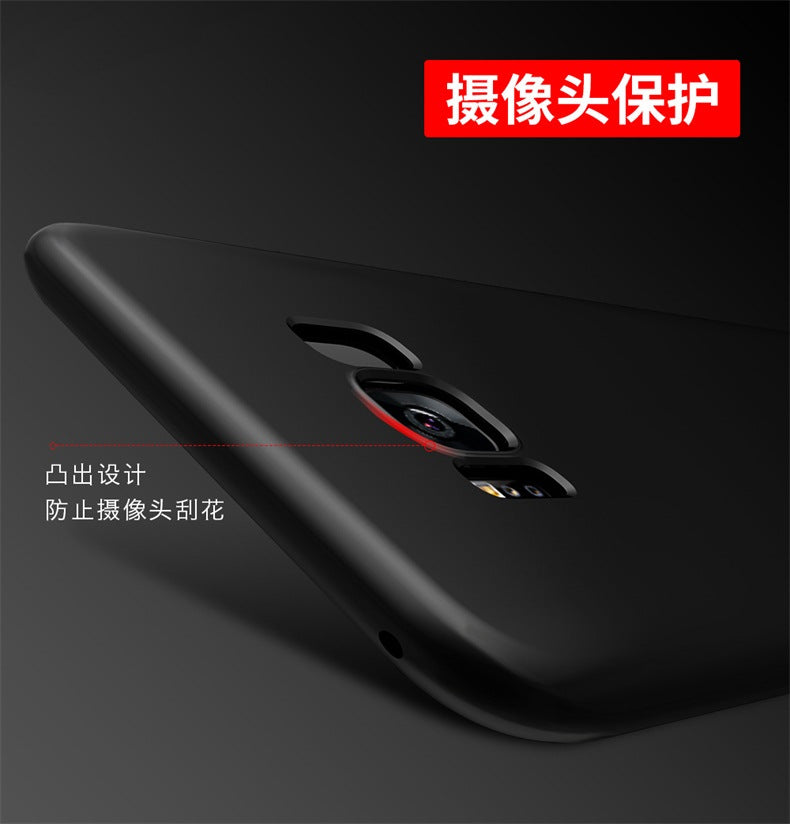Samsung Galaxy S8 Soft Silicone 0.3mm Slim Matte TPU Shockproof Slim Back Cover Case For Samsung s8 (Black)