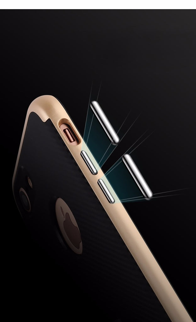 For iphone 7 (4.7) Coated Black Carbon Fibre Pattern Non-slip Back Case Cover for iPhone 7 (4.7 inch)