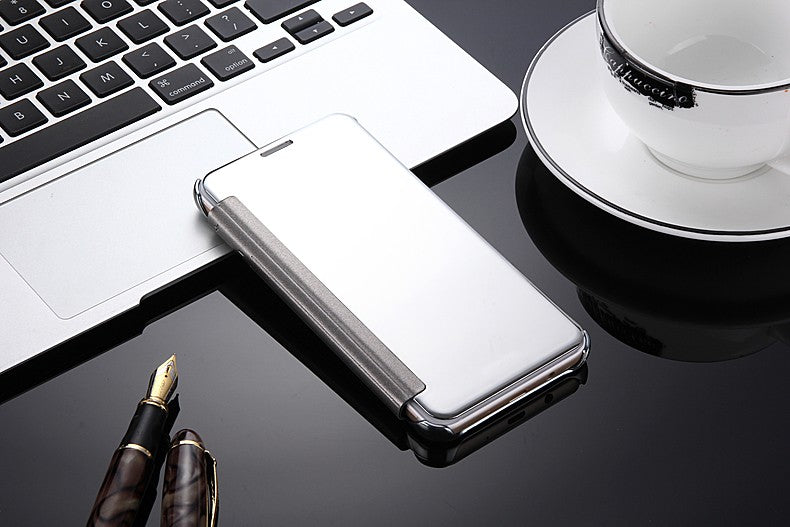 SAMSUNG GALAXY A5 2017 - New Luxury Smart Semi Clear View Mirror Flip Cover For SAMSUNG GALAXY A5 2017