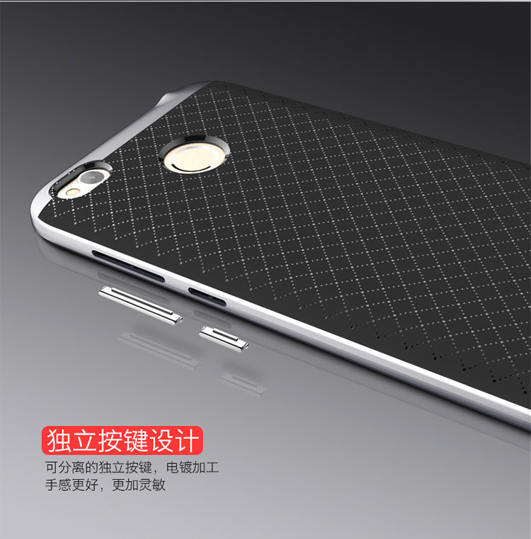 Luxury Ultra-Thin Ipaky Dual Layer Dotted Bumper Back Case Cover For Xiaomi Mi Redmi 4