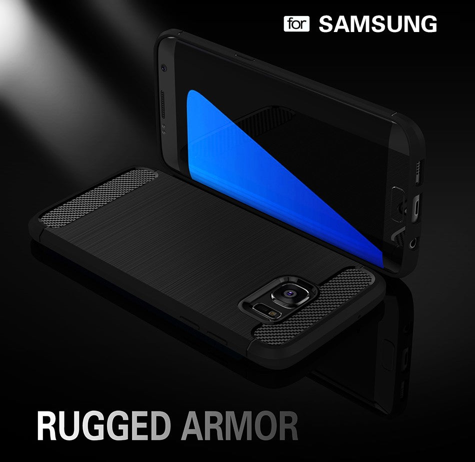 Samsung S7 Edge prime Rugged Brushed Armor Shock Proof Back Cover Case For Samsung S7 Edge