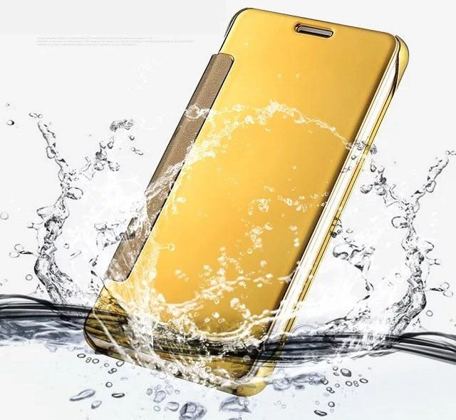 SAMSUNG GALAXY A7 (2017) - New Luxury Smart Semi Clear View Mirror Flip Cover For SAMSUNG GALAXY A7 (2017)