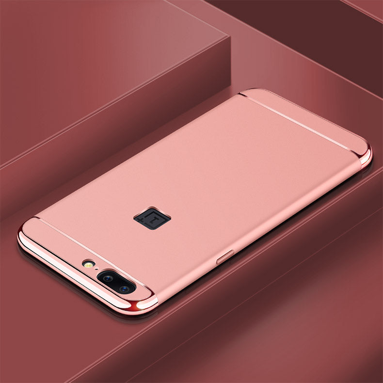 For OnePlus 5 / One Plus 1+5 Ultra Thin Matte Finished Smooth Touch Hybrid Electroplating 3 in 1 Back Cover for OnePlus 5 / One Plus 1+5