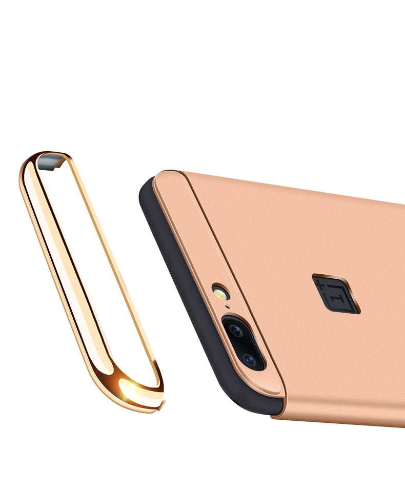 For OnePlus 5 / One Plus 1+5 Ultra Thin Matte Finished Smooth Touch Hybrid Electroplating 3 in 1 Back Cover for OnePlus 5 / One Plus 1+5