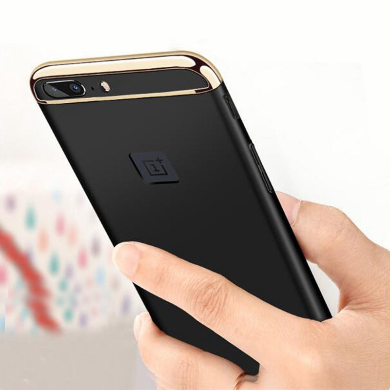 For OnePlus 5 / One Plus 1+5 Ultra Thin Matte Finished Smooth Touch Hybrid Electroplating 3 in 1 Back Cover for OnePlus 5 / One Plus 1+5