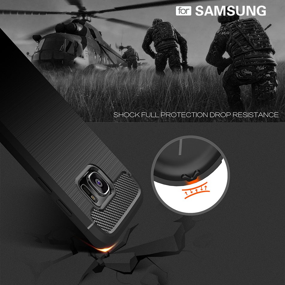 Samsung S7 Edge prime Rugged Brushed Armor Shock Proof Back Cover Case For Samsung S7 Edge