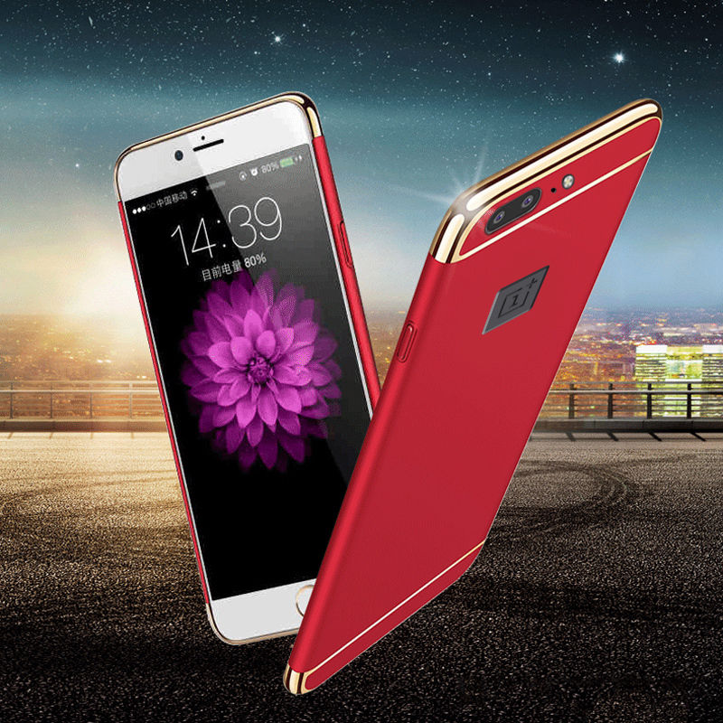 For OnePlus 5 / One Plus 1+5 Ultra Thin Matte Finished Smooth Touch Hybrid Electroplating 3 in 1 Back Cover for OnePlus 5 / One Plus 1+5