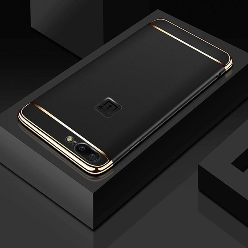 For OnePlus 5 / One Plus 1+5 Ultra Thin Matte Finished Smooth Touch Hybrid Electroplating 3 in 1 Back Cover for OnePlus 5 / One Plus 1+5