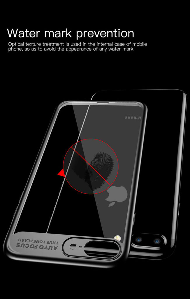 MOBISTYLE- Original Mingdum Series Ultra Thin Clear Shell 360 degree Protection Case Cover For iphone 7plus (5.5) (BLACK)