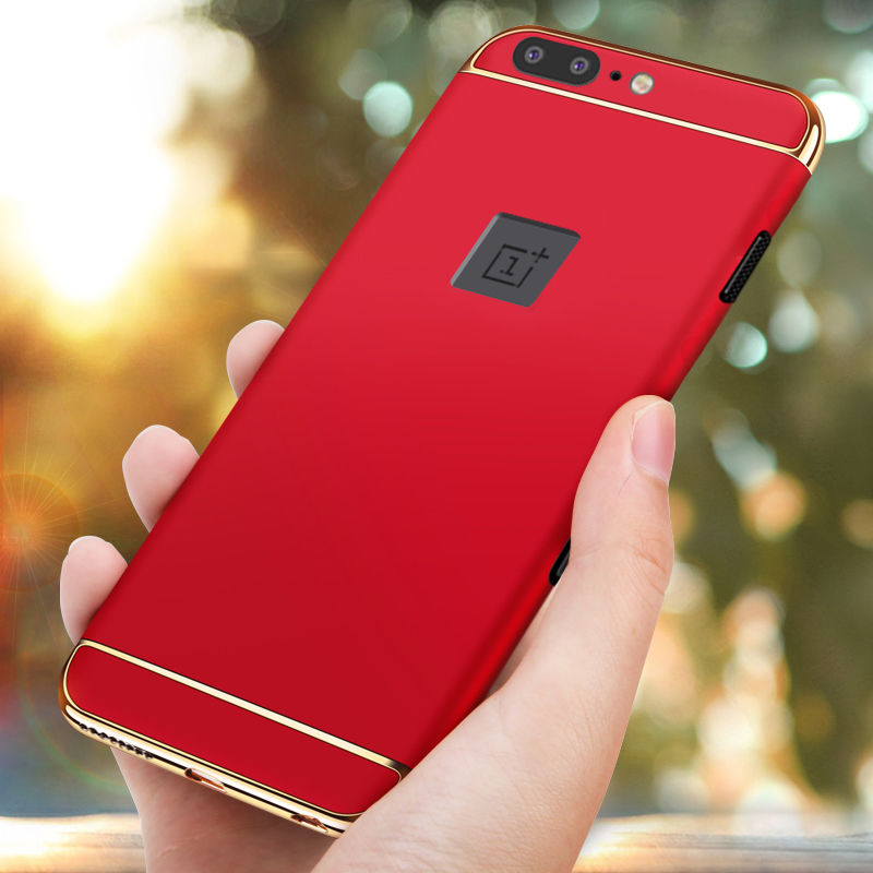For OnePlus 5 / One Plus 1+5 Ultra Thin Matte Finished Smooth Touch Hybrid Electroplating 3 in 1 Back Cover for OnePlus 5 / One Plus 1+5
