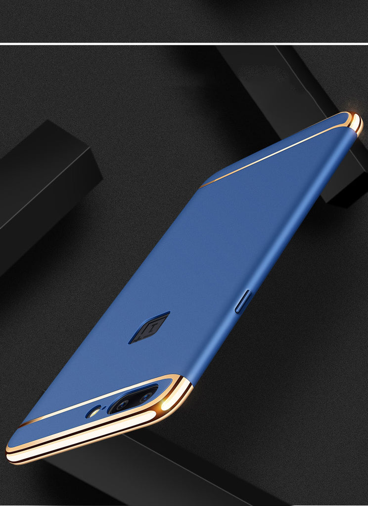 For OnePlus 5 / One Plus 1+5 Ultra Thin Matte Finished Smooth Touch Hybrid Electroplating 3 in 1 Back Cover for OnePlus 5 / One Plus 1+5