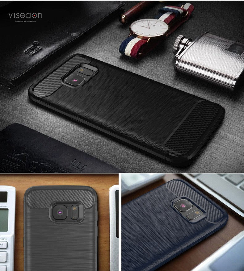 Samsung S7 Edge prime Rugged Brushed Armor Shock Proof Back Cover Case For Samsung S7 Edge