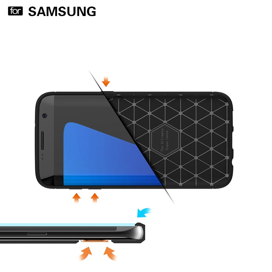 Samsung S7 Edge prime Rugged Brushed Armor Shock Proof Back Cover Case For Samsung S7 Edge