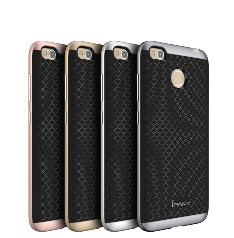 Luxury Ultra-Thin Ipaky Dual Layer Dotted Bumper Back Case Cover For Xiaomi Mi Redmi 4