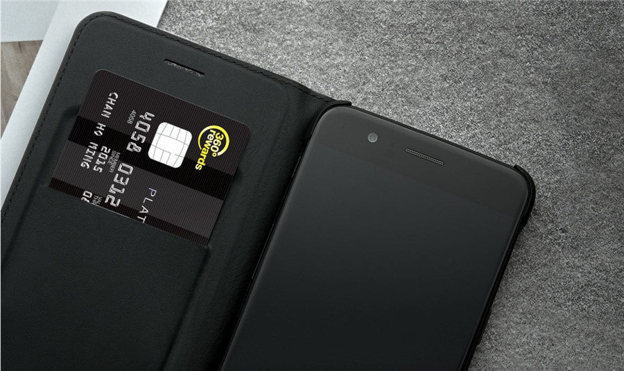 For One Plus 5 Flip Cover Pu Leather Flip Case Smart Leather Cover With Sleep Wake Up Card Slot For One Plus 5 (1+5)