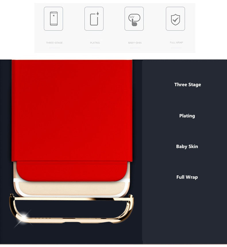 For iphone 5/ 5S/ SE - 3-in-1 SHOCKPROOF Dual Layer Thin Back Cover Case For iphone 5 / 5S / SE