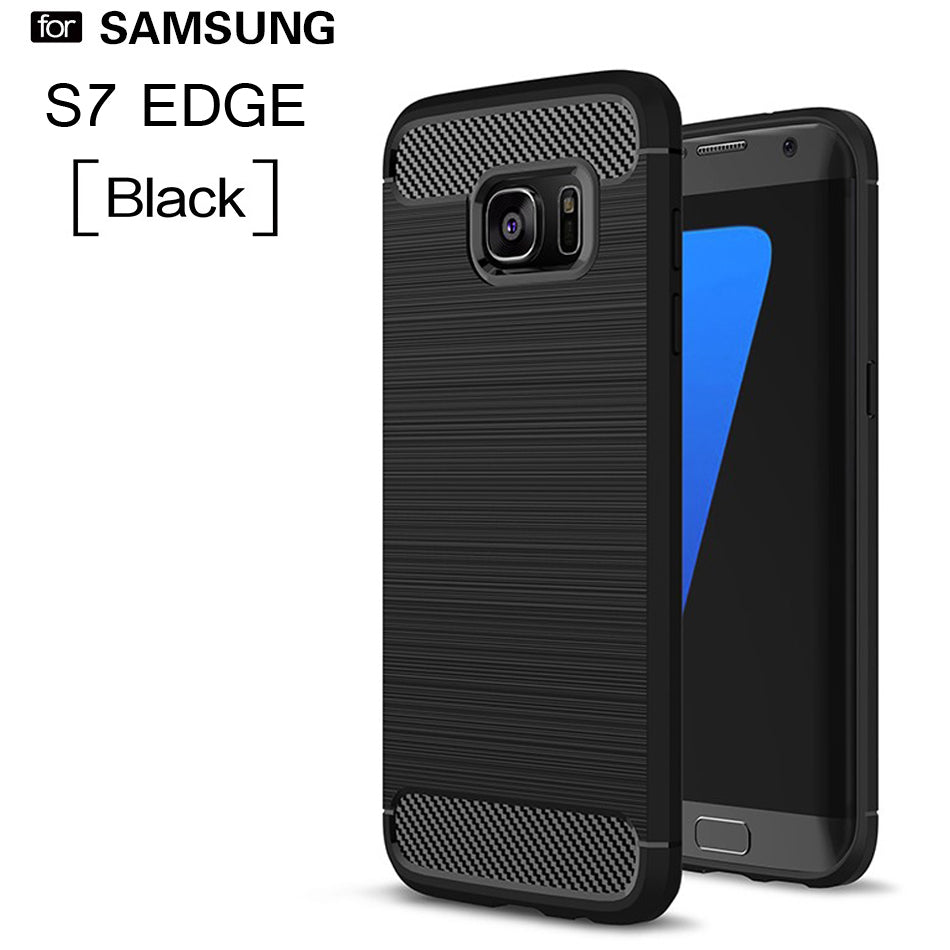 Samsung S7 Edge prime Rugged Brushed Armor Shock Proof Back Cover Case For Samsung S7 Edge