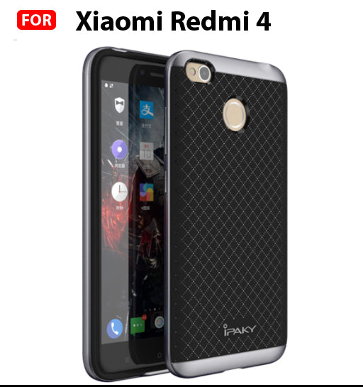 Luxury Ultra-Thin Ipaky Dual Layer Dotted Bumper Back Case Cover For Xiaomi Mi Redmi 4