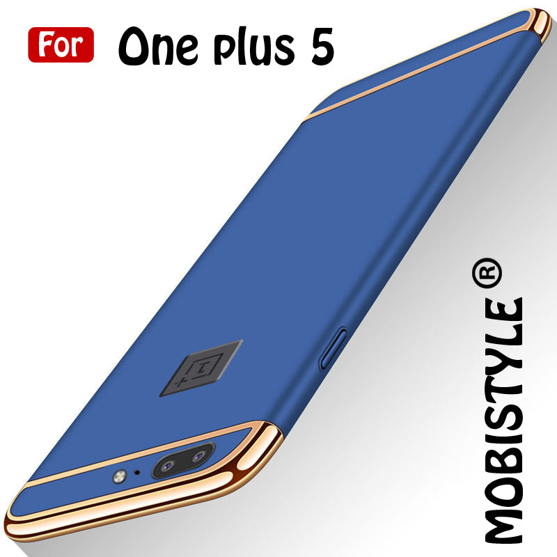 For OnePlus 5 / One Plus 1+5 Ultra Thin Matte Finished Smooth Touch Hybrid Electroplating 3 in 1 Back Cover for OnePlus 5 / One Plus 1+5