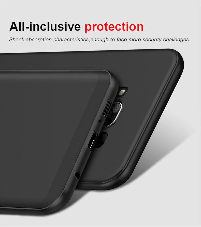 Samsung Galaxy S8 Plus Soft Silicone 0.3mm Slim Matte TPU Shockproof Slim Back Cover Case For Samsung Galaxy S8 Plus (Black)