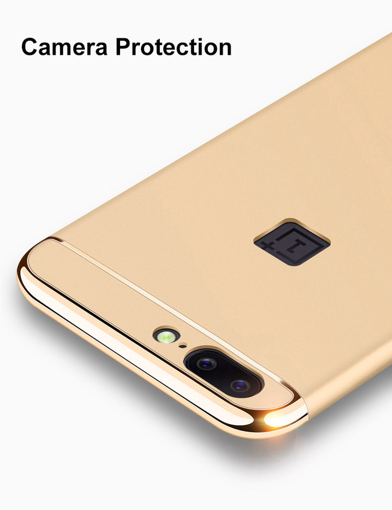 For OnePlus 5 / One Plus 1+5 Ultra Thin Matte Finished Smooth Touch Hybrid Electroplating 3 in 1 Back Cover for OnePlus 5 / One Plus 1+5