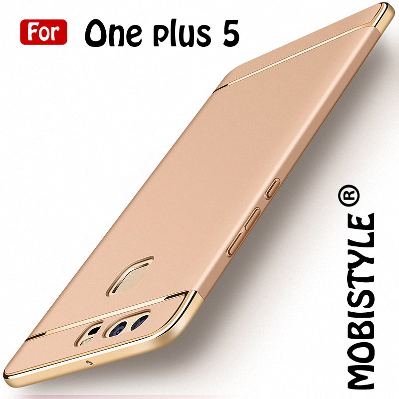 For OnePlus 5 / One Plus 1+5 Ultra Thin Matte Finished Smooth Touch Hybrid Electroplating 3 in 1 Back Cover for OnePlus 5 / One Plus 1+5