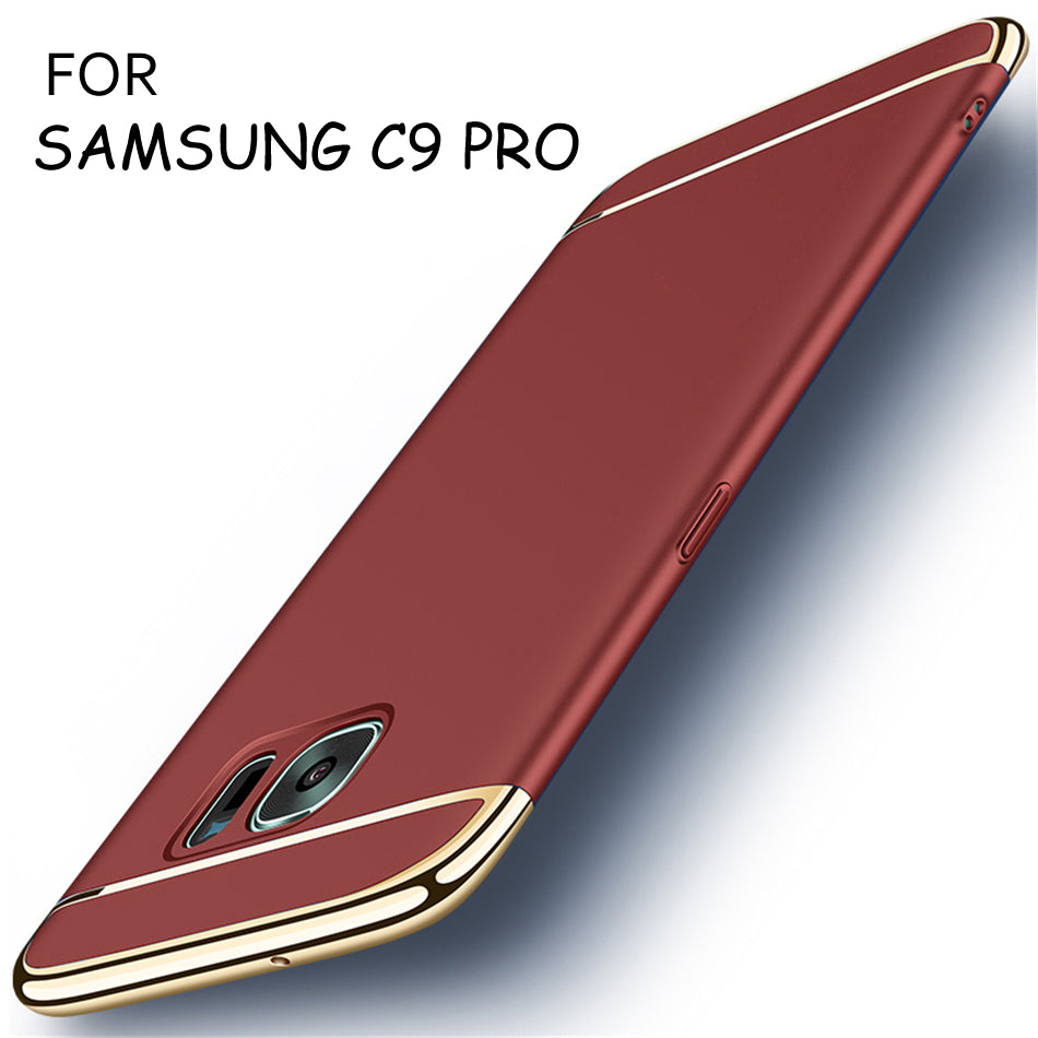 Samsung C9 Pro Ultra Thin Matte Finished Smooth Touch Hybrid Electroplating 3 in 1 Back Cover for Samsung C9 Pro